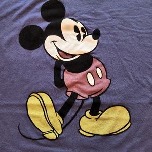 Disney Velvetty Mickey Mouse Short Sleeve Tshirt Size XL